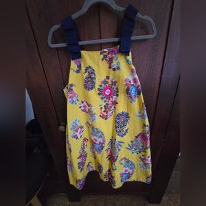 EUC Anthropologie Maeve Sunniva Yellow Floral Ribbon Strap Dress Size M